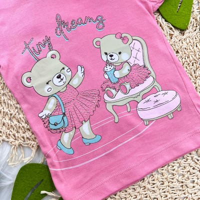  Conj. Blusa Tiny Dreams e Short em Linho  - Rose
